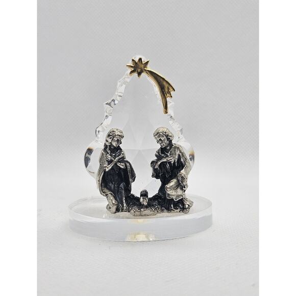 Other - Crystal Christmas Nativity Scene Figurine Collectible Gift